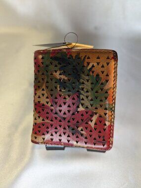 Patricia Nash Luzzi Wallet Spring Multi Perforated P577454 NWT